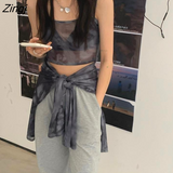 Women Tie Dye Long Sleeve Ladies Spring Loose High Street Stylish Thin Leisure Minimalist Harajuku Ins Comfortable