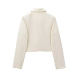 Women's Butterfly Buttonds Textured Coat