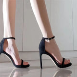 New Summer Net Red High Heels With Sexy 12Cm Fine And Silver Waterproof Table Sandals