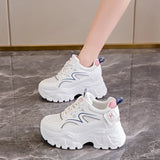 New High-Heeled Shoes Children Summer Thin Breathable Short Thick White Shoes Thin Old Dad