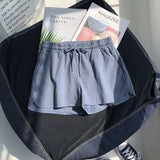 Zingj Waist Loose Tight Waist Sports Shorts Female Loose Casual Wear 2024 Summer New Wide Leg Pants Home Pajama Pants