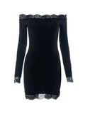 Lace Bandeau Slim Mini Dress- Outfit