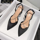 Heel High-Heeled Shoes Water Drill Tips Women's Sandals One-Word Buckle With Empty Single Shoes Ultra High Heel Bag Head