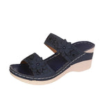 2025 Flower Sandals Women's Shoes Line Leisure Vacation Beach Slope And Comfortable Large