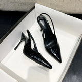 Spring And Summer New Fine Heel High-Heeled Shoes Spiked Snake-Snake Single Shoes In The Hollow Head