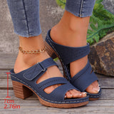 A Font And Slippers Women's Large-Size Car Sewing Magic Sticky Beach Cold
