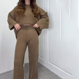 Women's Knit Dresses In Fall 2025 New Casual Fashion Pants Set For