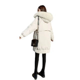 Wool Collar Cotton Coat Winter Coat Woman 2025 Fat Mm Korean Version Of The Student Thick Thin Long Ins Cotton