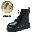 And Winter Martin Boots Handsome Loose Cake Thick Bottom Work Clothes Black British Fan Car Short Boots Retro Single Boots
