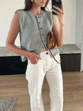 Commuting Simple Fashion Sleek Knitted Vest Women's