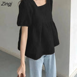 Women Pure Color Sweet Style Loose Design Autumn Student Dating Simple Mujer Schoolgirl Ulzzang All-match Hot Sale