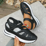 New Thick-Soled Sandals Hollow Breathable Sports Sandals Large Size Women's Thick-Soled Magic