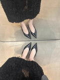 Temperament Sharp Slope And Head Sandals Woman 2025 New Summer Gentle Fairy Wind After The Empty Mule Single