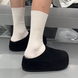 Bao Head Half Slippers Women 2025 Autumn New Matte Comfortable Thick Sole Height Pedaled Hoeing