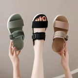 Cool Drag Women Wear 2025 Summer New Slope With A Foot Pedal Cold Slippers Korean Version Of Leisure Word