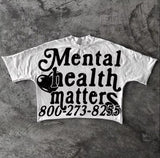 New Short-Sleeved MENTAL Cotton T-Shirt Fashion Collar Collar