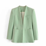 New Multi-Color Solid-Color Slimming Simple Leisure Suit Jacket