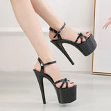 Zingj Leather Sandals Special High Heels Heel Sexy Black Waterproof Platform Hate Day Superb High Slippers Female