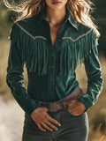 Autumn New Women's Fashion Loose Tidum Coat Collar Long Sleeve