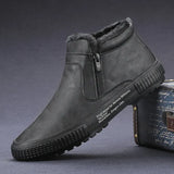 New Winter Leather Shoes Plus Velvet Cotton Shoes Men's Shoes One Foot Lazy Shoes Warm Comfortable Casual Shoes