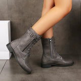 New Large-Size Round Head Coarse And T-Chain Side Zipper Solid Color Low-Clip Lady Martin