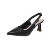 Spring And Summer New Pointed High-Heeled Shoes Women Fine Heel Head Sandals Behind The Empty Light Single