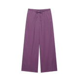 Women's INS Burst Linen And Cross-Coat Fashion Trousers
