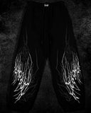 Summer Demon Cross Print Short-Sleeved T-Shirt Stranded Trousers Round Collar Men's Top