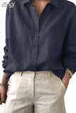 Solid Color Simple Fashion Shirt Women Tops 2023 Autumn Spring Long Sleeve Clothes Blusas Office Lady Chic Clothes