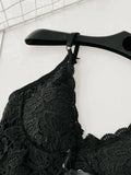 Front Tie Lace Bustier-Outfit