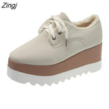 New Autumn Winter Women Plus Velvet Thick Warm Cotton Shoes Female Snow Boots Casual Increase Platform Thick Sole