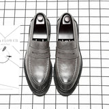Shoes Male Fashion British Wind One Foot Pedal Lazy Loafers Business Wear Breathable Casual Leather Shoes