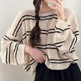 Vintage Striped Oversized Knitted TeeOutfit