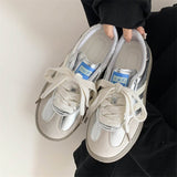 Flat-Bottomed Women's 2025 Autumn New Thick-Soled Small White Shoes Port Air Breathable Leisure Sports Board