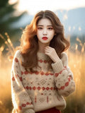 Autumn And Winter New Super Good-Looking Retro Lazy Wind Loose Yang Gas Age Reduction Knitting Shirt Bottom