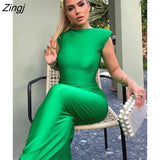 Sexy Backless Evening Maxi Dress Women Green Sleeveless Round Neck Elegant Women Dress Summer Skinny Party Clubwear