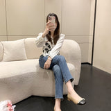 Fragrant Style Single Shoes Women 2025 New Fashion Comfortable Square Shoes Shallow Pearl Coarse French Single