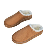 Winter Plus Velvet Warm-Up Slippers Thick-Bottomed Pine Cake Bottom With Heel Snow Boots Cotton