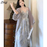 Summer Sexy Elegant Vintage Dress Women Casual Designer Chic Midi Dress Female High Waist Print Fashion Evening Party