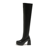 Boots Women's New British Wind Square Head Bulletproof Waterproof Station In Autumn/Winter