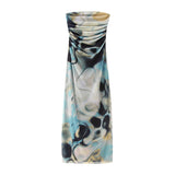 New Printing Net Folding Body Thoracic Dress