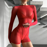 Summer New Mesh Trousers Sexy Hot Girl Prints Tight Height Waist