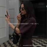 Women's Explosive Temperament Fashion Chiffon Splicing Under The Balance Of Short Sleeves Round Neck Short Sleeve