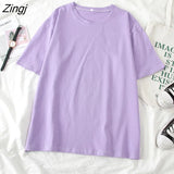 Women Short Sleeve T-shirts O-neck Embroidery Casual Simple Soft Korean Style Trendy Loose Tops Womens Sweet Girls Harajuku