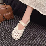 Hollow Sandals Soft Soles Mary Jane Mouth Single Shoes 2025 New Explosive Women's Pedaled Lazy