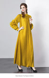 Folds Solid-Colored Dress Women's Niche Light-Cooked Three-Dimensional Flowers Loose Thin-Skinny Long