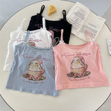 Hottie Pure Desire Sling Vest Women In Summer With Sweet Spicy Sleeveless Thin Short Top