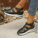 Casual Magic Stickers Women 2025 Summer And Autumn New Large Size Loose Cake Thick Soles Of High Women's