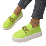 Bottom Flying Weaving Breathable Low-Top Single-Shoe Women's Chain Decoration Sleeve Lazy Happy Shoes