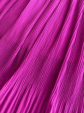 Vintage Women Pleated Long Dress Red/Purple/Yellow V-Neck Ruffle Puff Sleeve Draped A-Line Vestidos Female New